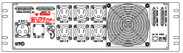 <br />ETI0001-1479 Rugged MilSpec UPS and PDU Standard Rear 