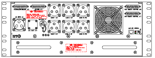 P/N: <br />ETI0001-1483 Rugged MilSpec UPS and PDU Standard Rear 