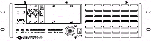 ETI0001-N2 Standard Front Panel Layout. Notice all controls are recessed and guarded to prevent damage or accidental operation. Remote Control Panel can be mounted on the front in the blank space.